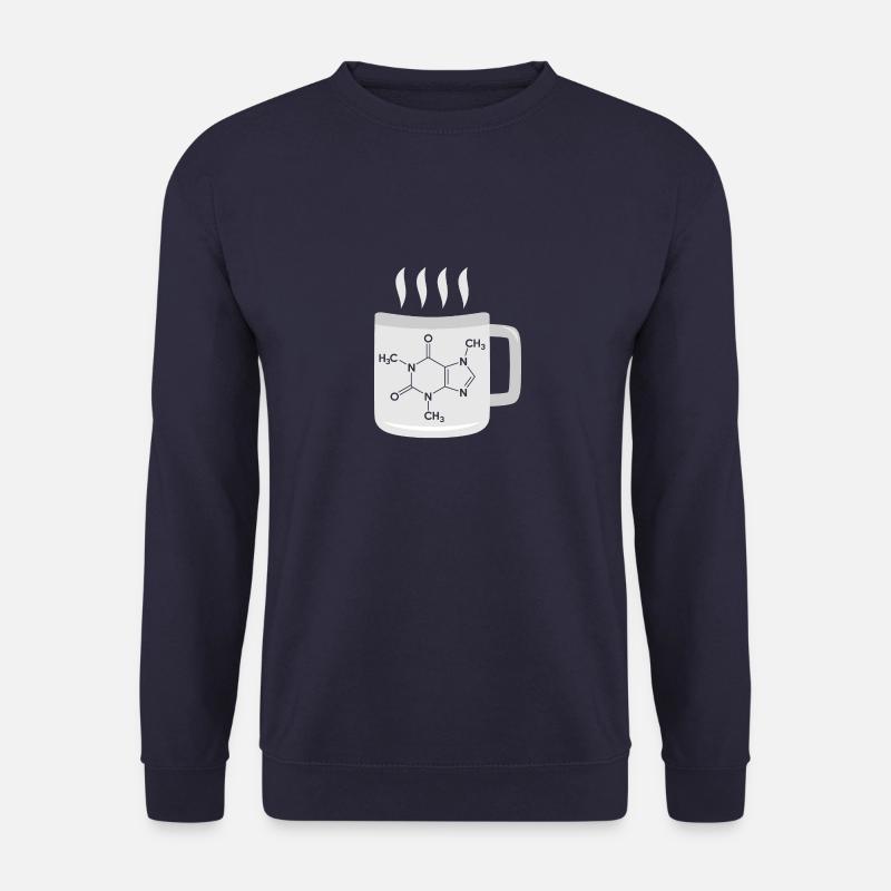 Chemistry Caffeine Molecule - Unisex Pullover - Navy