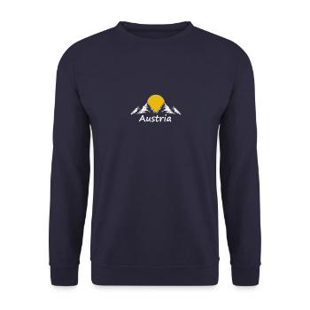 Graphique de montagne avec Sonne Autriche - Sweat-shirt Unisexe - marine - Devant - Alina (178cm) & Michal (187cm)