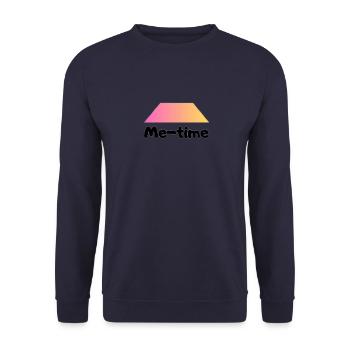 Me-time erkenne und schätze deine eigene Zeit - Unisex Pullover - Navy - Vorne - Alina (178cm) & Michal (187cm)