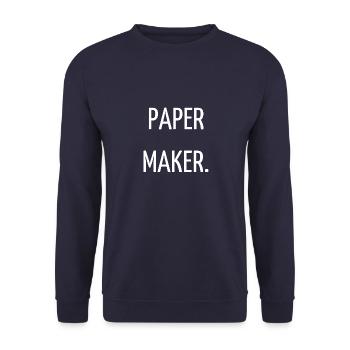 Paper maker - Sweat-shirt Unisexe - marine - Devant - Alina (178cm) & Michal (187cm)