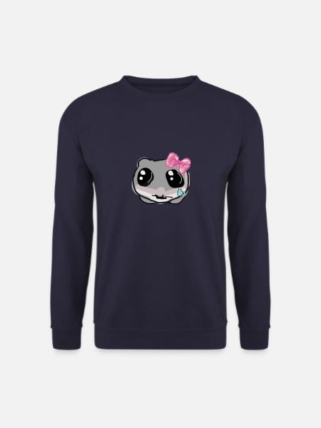 Hamster, illustration, Zeichnung, sad Hamster - Unisex Pullover - Navy