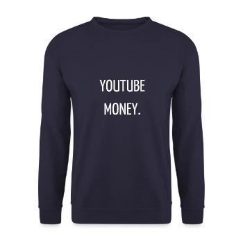 Youtube-Geld - Unisex Pullover - Navy - Vorne - Alina (178cm) & Michal (187cm)