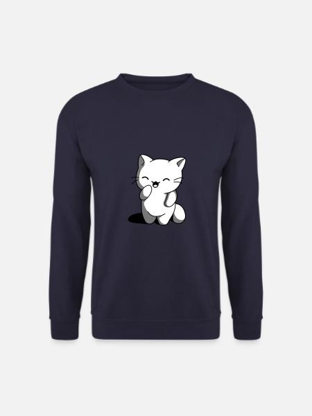 Chaton rieur kawaii - Sweat-shirt Unisexe - marine
