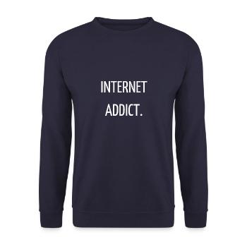 Internet addict - Sweat-shirt Unisexe - marine - Devant - Alina (178cm) & Michal (187cm)