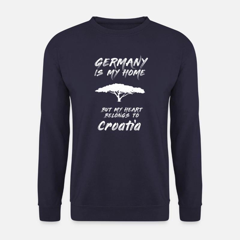 Mein Herz gehört Kroatien Shirt Unisex - Unisex Pullover - Navy