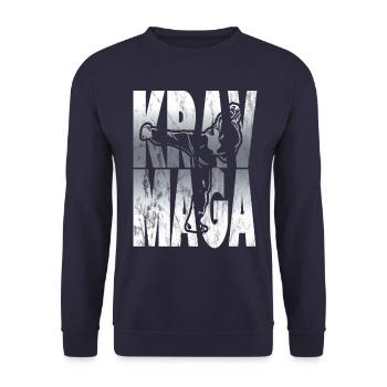 Krav Maga - Unisex Pullover - Navy - Vorne - Alina (178cm) & Michal (187cm)