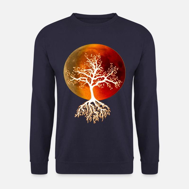 Baum des Lebens DNA mit Blutmond - Unisex Pullover - Navy