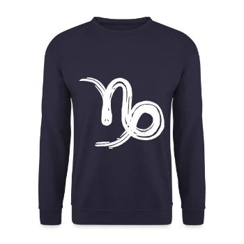 Zodiac sign Capricorn - Unisex Sweatshirt - navy - Front - Alina (178cm) & Michal (187cm)