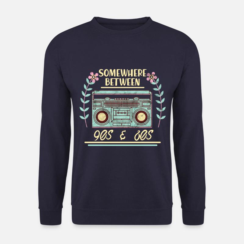 Retro Vintage Radio 80er 90er Geschenk Kassette - Unisex Pullover - Navy