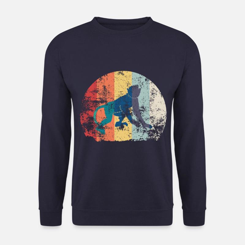 Retro Vintage Affe | Tier 80er 90er Geschenk - Unisex Pullover - Navy