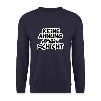 Aucune idée que c'était l'autre couche en disant - Sweat-shirt Unisexe - marine - Devant - Alina (178cm) & Michal (187cm)
