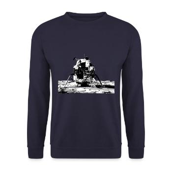 Moon landing The Apollo 11 | Astronaut Universe Ufo - Unisex Sweatshirt - navy - Front - Alina (178cm) & Michal (187cm)