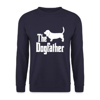 Cadeau rigolo pour chien Dogfather Basset Hound - Sweat-shirt Unisexe - marine - Devant - Alina (178cm) & Michal (187cm)
