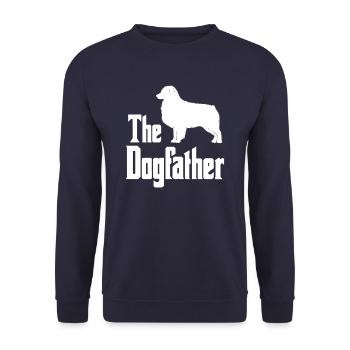 Le chien de berger australien Dogfather drôle - Sweat-shirt Unisexe - marine - Devant - Alina (178cm) & Michal (187cm)