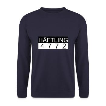 Insasse, Häftling, Sträfling Gefängnis Geschenk - Unisex Pullover - Navy - Vorne - Alina (178cm) & Michal (187cm)