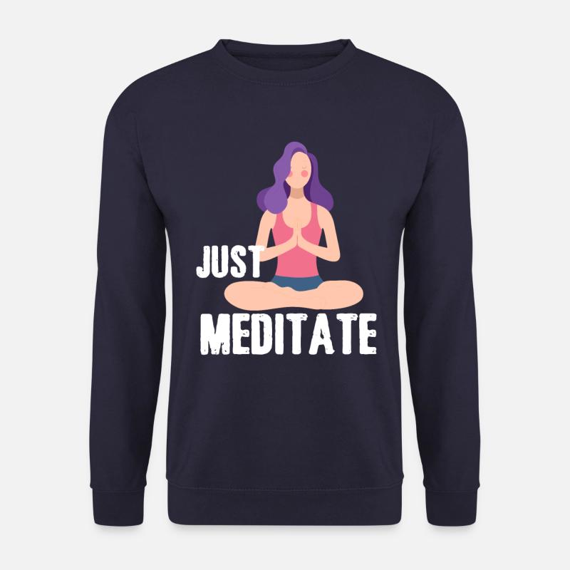Just Meditate - Unisex Pullover - Navy
