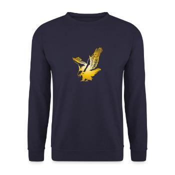 Eagle Golden Eagle Osprey aigle rapace - Sweat-shirt Unisexe - marine - Devant - Alina (178cm) & Michal (187cm)