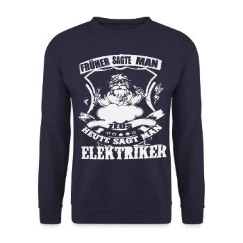 Électriciens - Sweat-shirt Unisexe - marine - Devant - Alina (178cm) & Michal (187cm)