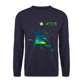 sportif - Sweat-shirt Unisexe - marine - Devant - Alina (178cm) & Michal (187cm)
