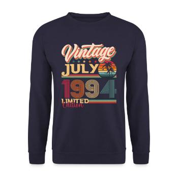 Millésime Juillet 1994 28ème anniversaire Hommes 28 ans - Sweat-shirt Unisexe - marine - Devant - Alina (178cm) & Michal (187cm)