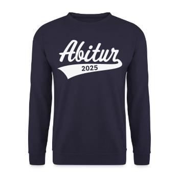 Abitur 2025 (Abiturient / Abi / Hochschulreife W) - Unisex Pullover - Navy - Vorne - Alina (178cm) & Michal (187cm)