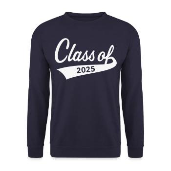 Classe de 2025 (Classe de diplôme) - Sweat-shirt Unisexe - marine - Devant - Alina (178cm) & Michal (187cm)