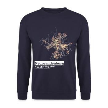 Neubrandenburg Basic Pastels - Unisex Sweatshirt - navy - Front - Alina (178cm) & Michal (187cm)