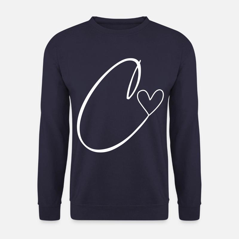 Letter C Letter C Calligraphy - Unisex Sweatshirt - navy