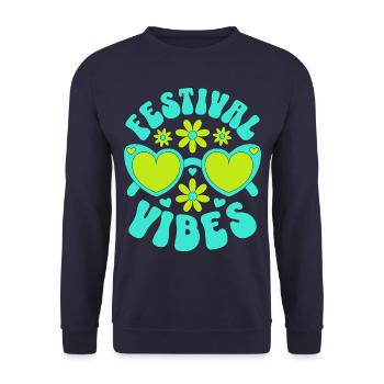 Ambiance du festival - Sweat-shirt Unisexe - marine - Devant - Alina (178cm) & Michal (187cm)