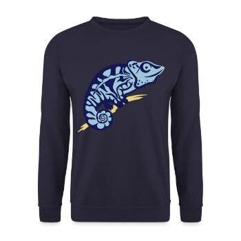 Chameleon - Unisex Sweatshirt - navy - Front - Alina (178cm) & Michal (187cm)
