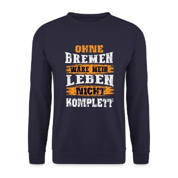 Brême Fan Design - Sweat-shirt Unisexe - marine - Devant - Alina (178cm) & Michal (187cm)