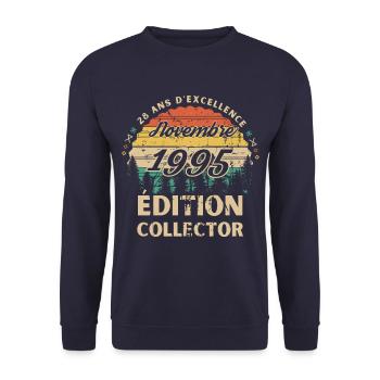 28 ans Novembre 1995 édition collector - Sweat-shirt Unisexe - marine - Devant - Alina (178cm) & Michal (187cm)