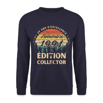 29 ans Novembre 1994 édition collector - Sweat-shirt Unisexe - marine - Devant - Alina (178cm) & Michal (187cm)