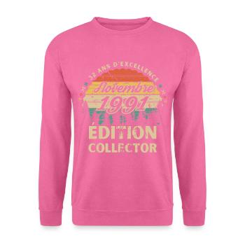 32 ans Novembre 1991 édition collector - Sweat-shirt Unisexe - rose - Devant