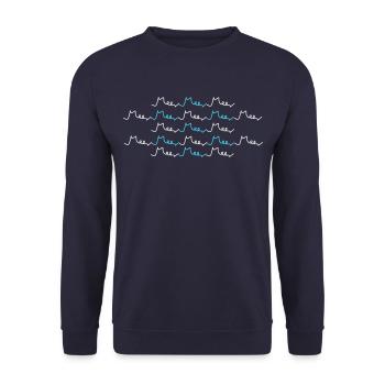 Meer Typografie (b) - Unisex Pullover - Navy - Vorne - Alina (178cm) & Michal (187cm)