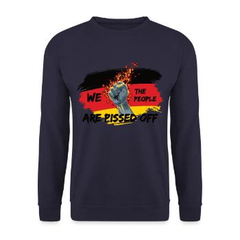 Germany Flag People - Unisex Sweatshirt - navy - Front - Alina (178cm) & Michal (187cm)