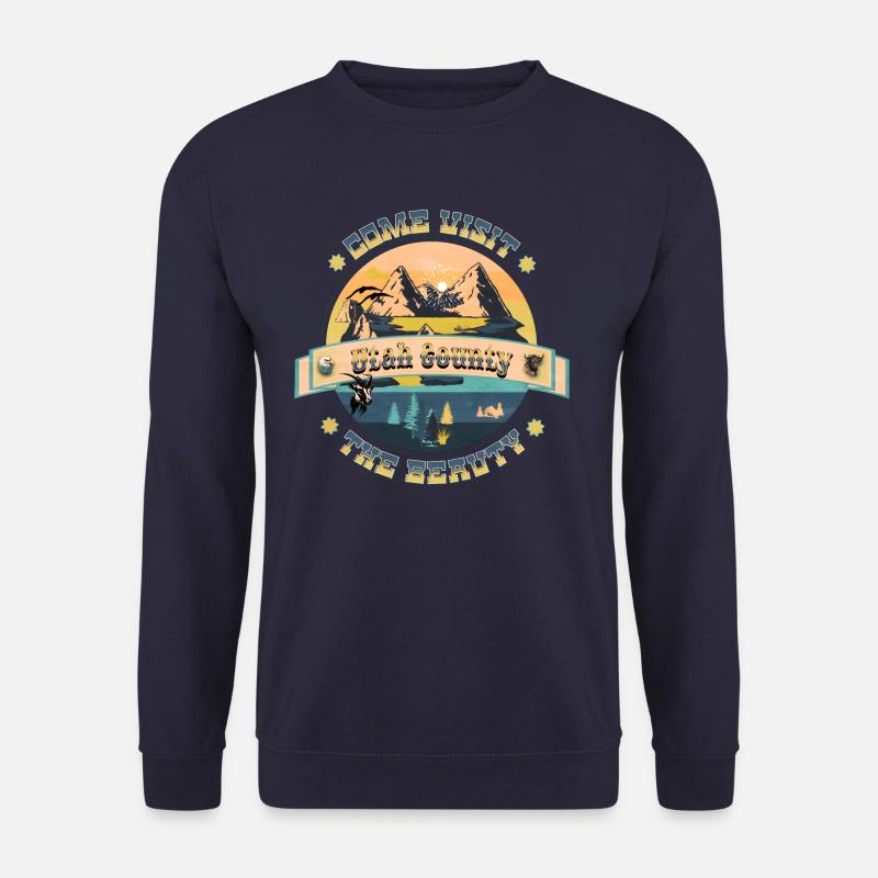 Come visit Utah County the beauty - Unisex Pullover - Navy