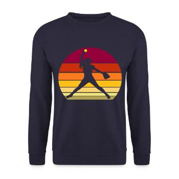 Baseball softball sport - Sweat-shirt Unisexe - marine - Devant - Alina (178cm) & Michal (187cm)
