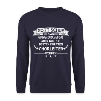 Chor Chorleiter Dirigent Chorleitung Spruch - Unisex Pullover - Navy - Vorne - Alina (178cm) & Michal (187cm)