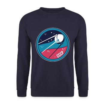 Sputnik USSR Soviet Union satellite Russia - Unisex Sweatshirt - navy - Front - Alina (178cm) & Michal (187cm)