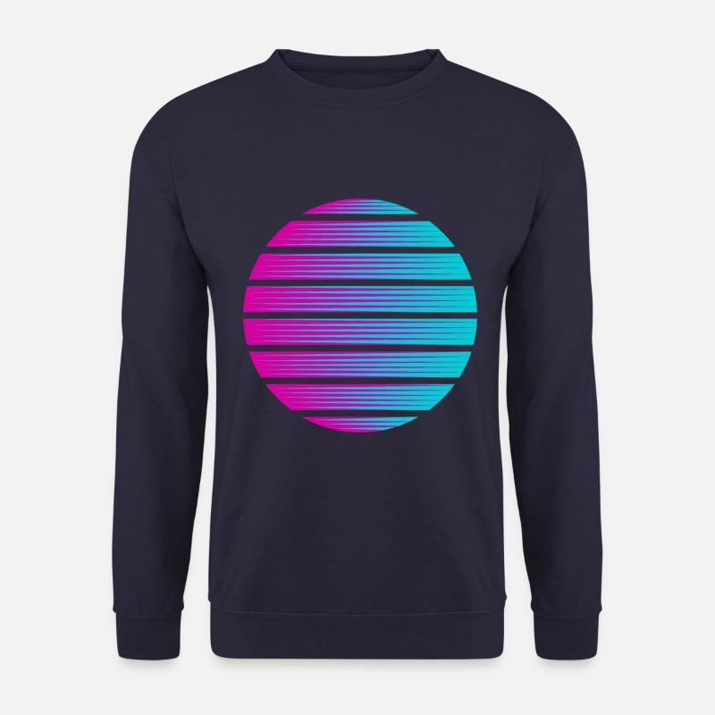 Kreis Farbverlauf Hintergrund Vorlage Symbol cool - Unisex Pullover - Navy