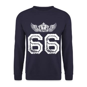 66 Couronne numérique - Sweat-shirt Unisexe - marine - Devant - Alina (178cm) & Michal (187cm)