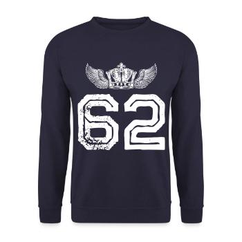 62 Couronne numérique - Sweat-shirt Unisexe - marine - Devant - Alina (178cm) & Michal (187cm)