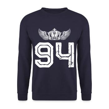 94 Couronne numérique - Sweat-shirt Unisexe - marine - Devant - Alina (178cm) & Michal (187cm)