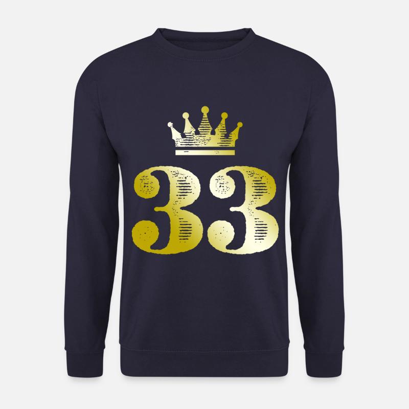 33 Number Crown Gold - Unisex Sweatshirt - navy