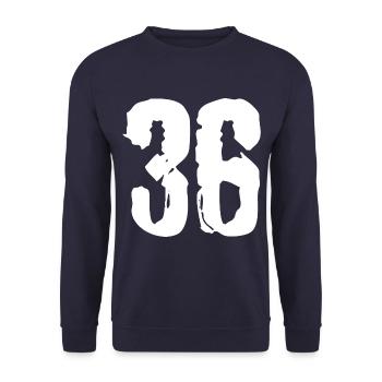 36 Number jersey - Unisex Sweatshirt - navy - Front - Alina (178cm) & Michal (187cm)