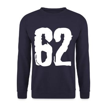 62 number jersey - Unisex Sweatshirt - navy - Front - Alina (178cm) & Michal (187cm)