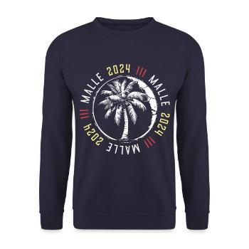 Malle 2024 Holidays Mallorca - Unisex Sweatshirt - navy - Front - Alina (178cm) & Michal (187cm)