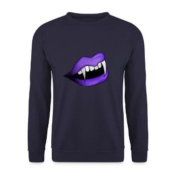 Vampire - Unisex Sweatshirt - navy - Front - Alina (178cm) & Michal (187cm)