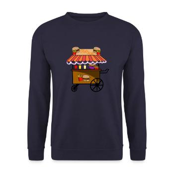 Fast food food truck - Unisex Sweatshirt - navy - Front - Alina (178cm) & Michal (187cm)